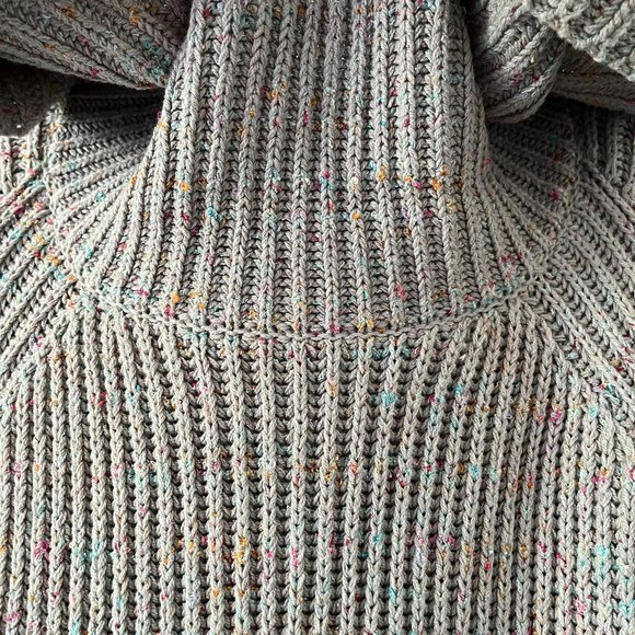 NWT Free People Leo Tunic Silver Gleam Gray Cowl Neck Sweater sz XS - Picture 13 of 14